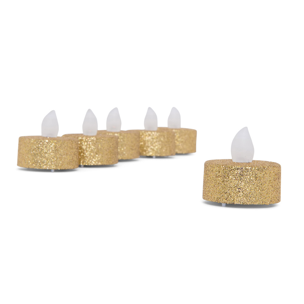 6 Tealight con luce a led tremolante, , large