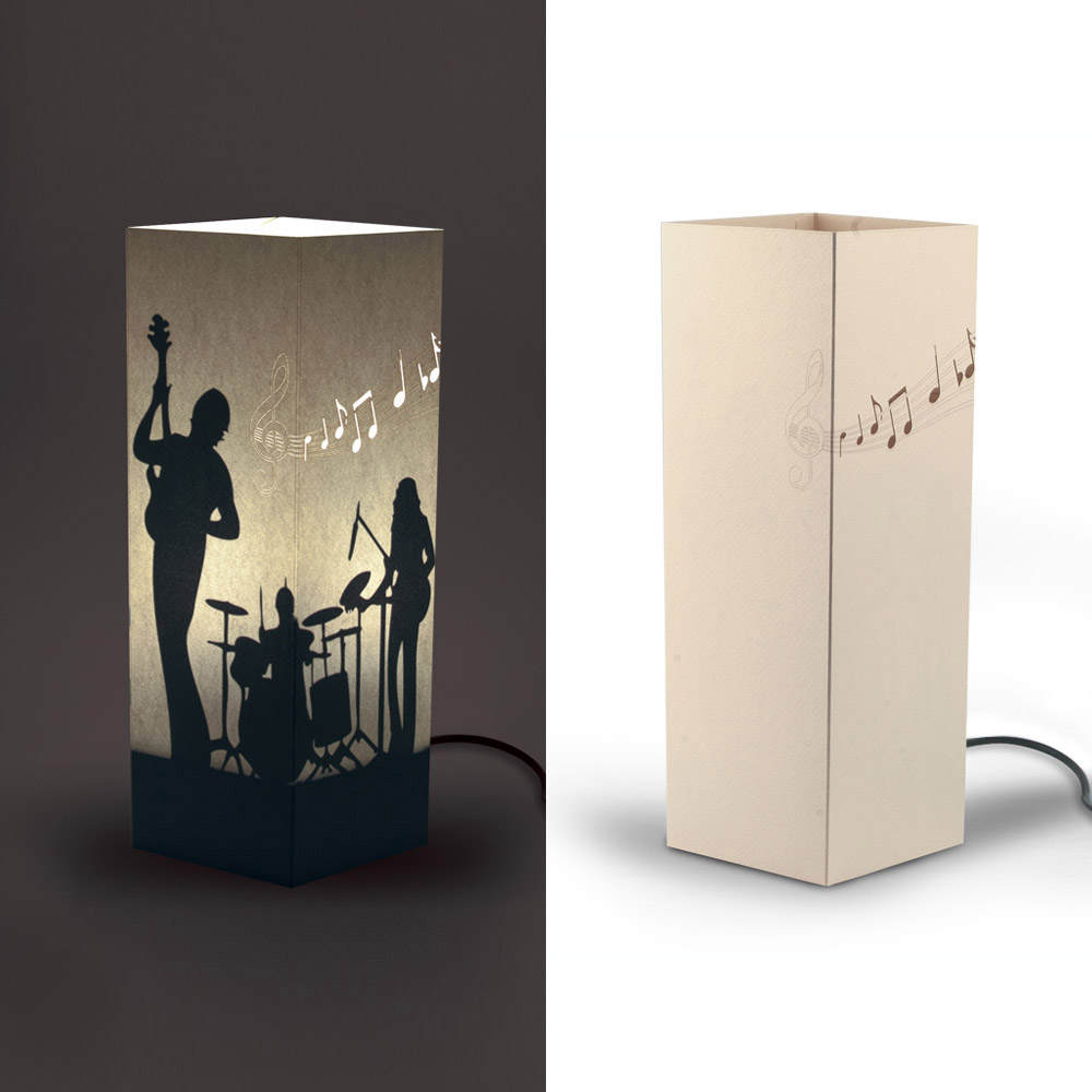 W-lamp- Lampada Da Tavolo Paper Design Note Musicali, , large
