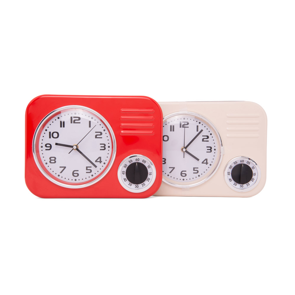 orologio retrò da cucina con timer, , large