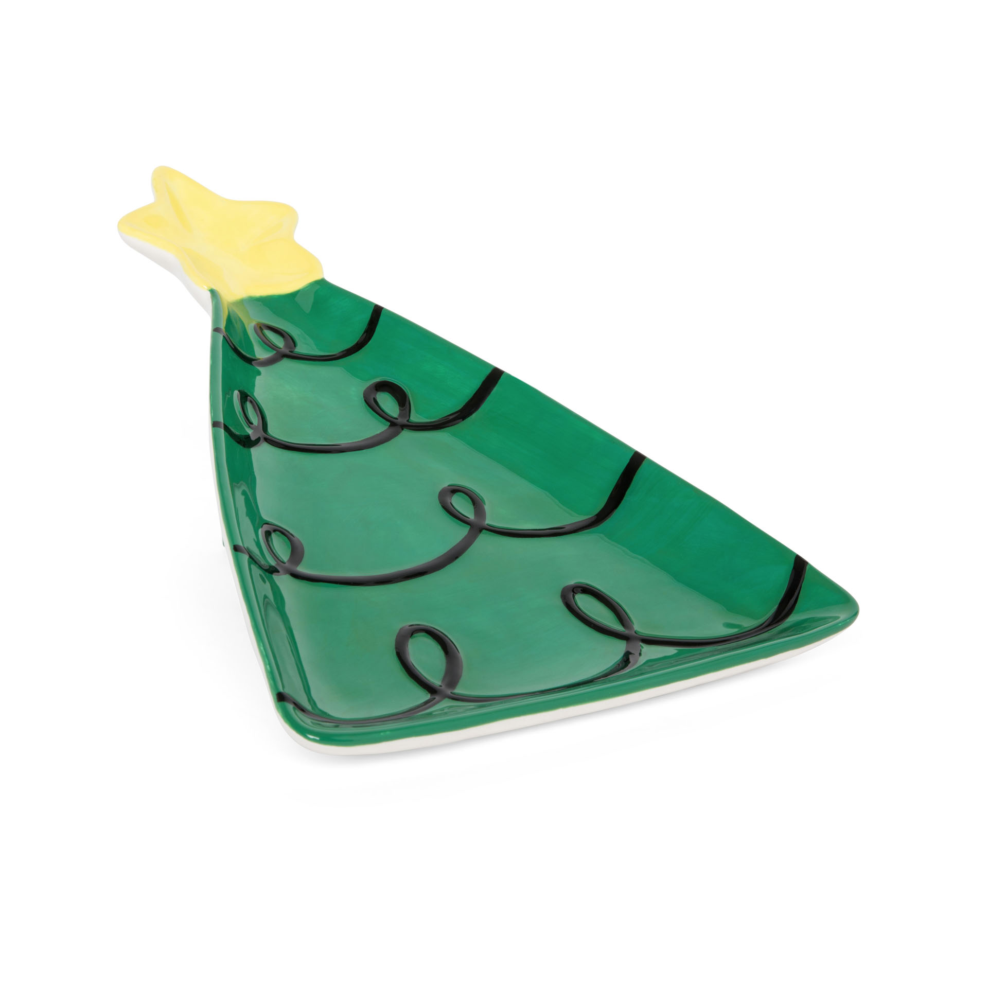 Piatto in ceramica albero di Natale, , large