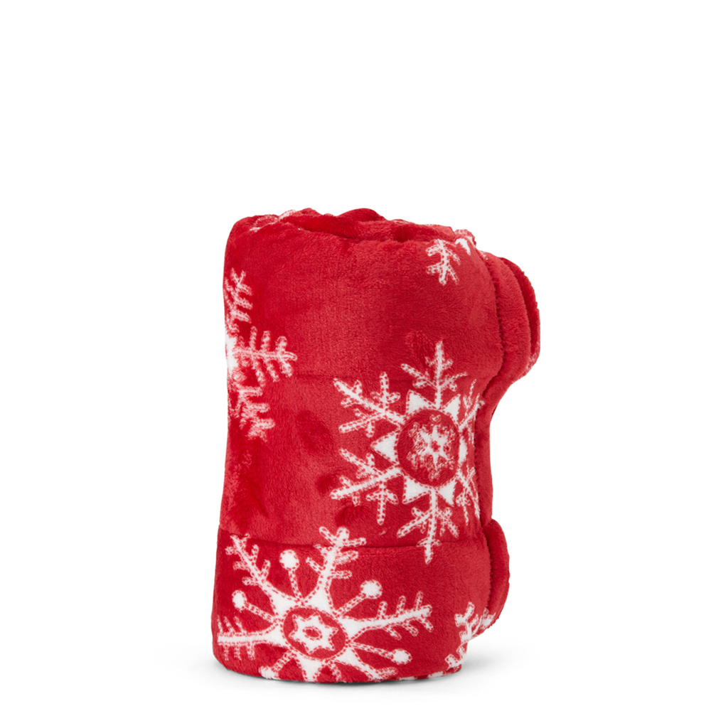 Coperta natalizia fiocchi di neve, , large