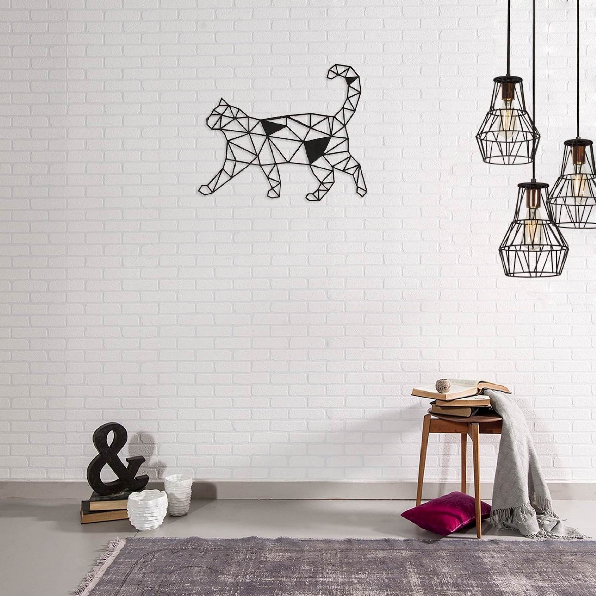 HOMEMANIA Decorazione da Parete Gatto, , large