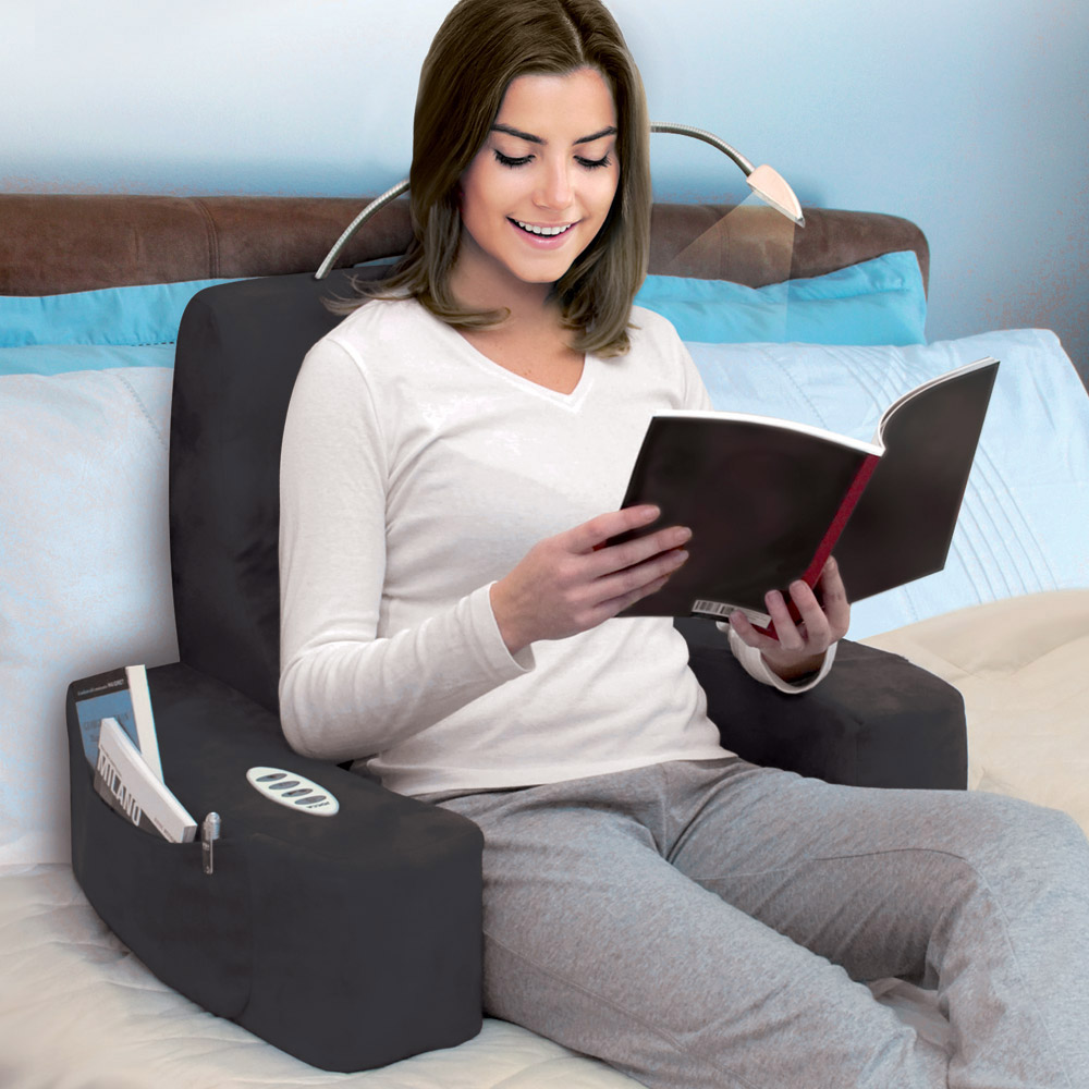 Schienale relax pieghevole con luce, vibrazione e calore, , large