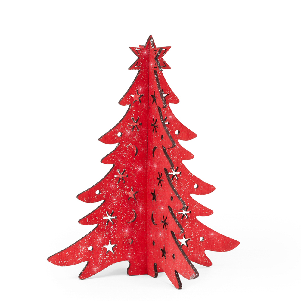 Albero di Natale in legno componibile, 28 Cm, , large