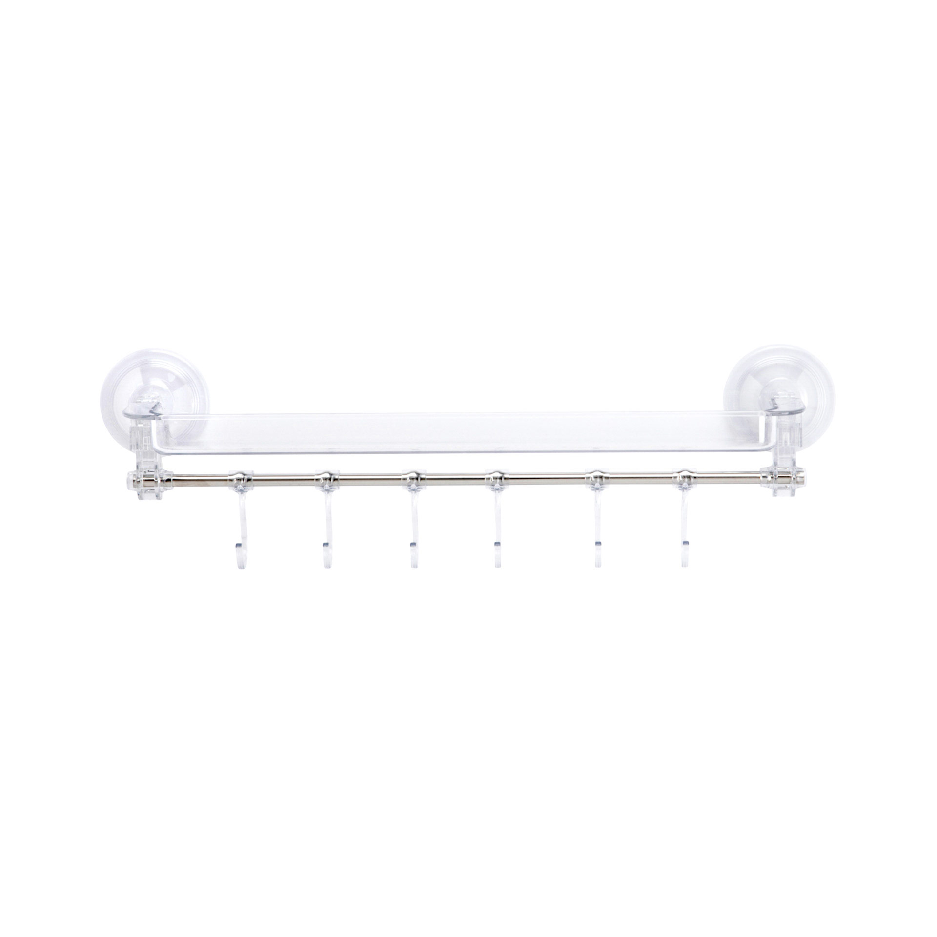 Mensola portatutto da bagno con ganci, , large