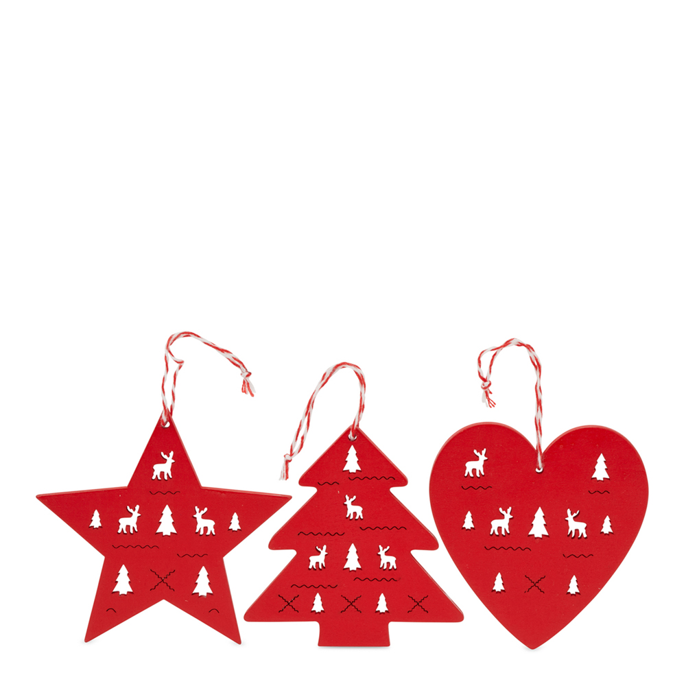 Decorazioni in legno Set di 3 pz, , large