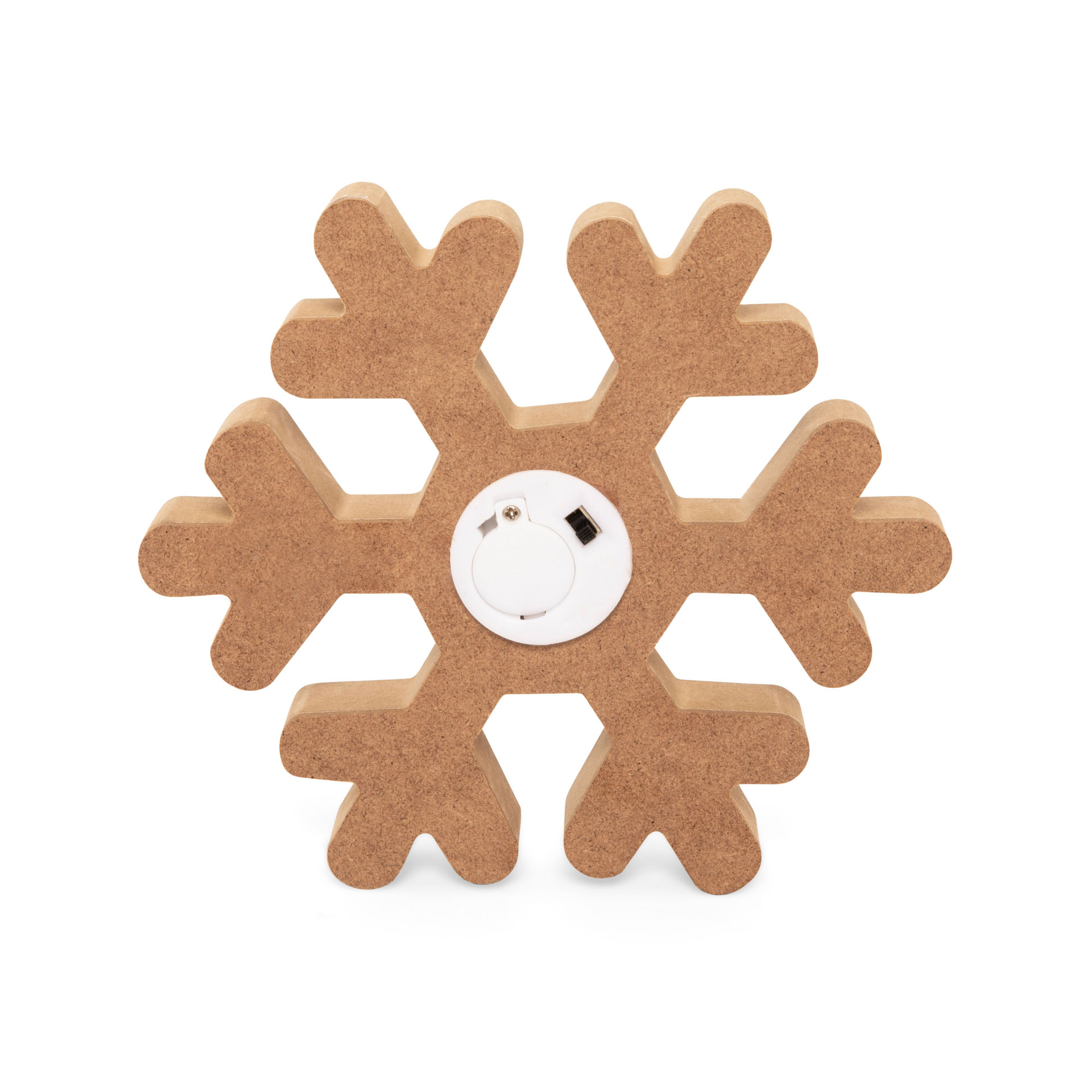 Fiocco Di Neve In Legno Con Luci Led, , large