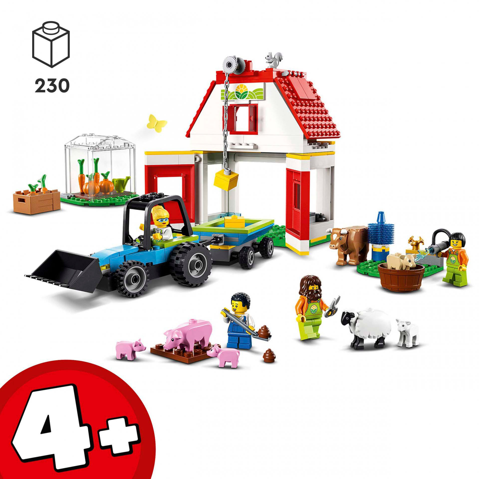 LEGO City il Fienile e Animali da Fattoria, Set con Trattore Giocattolo, Idea Re 60346, , large