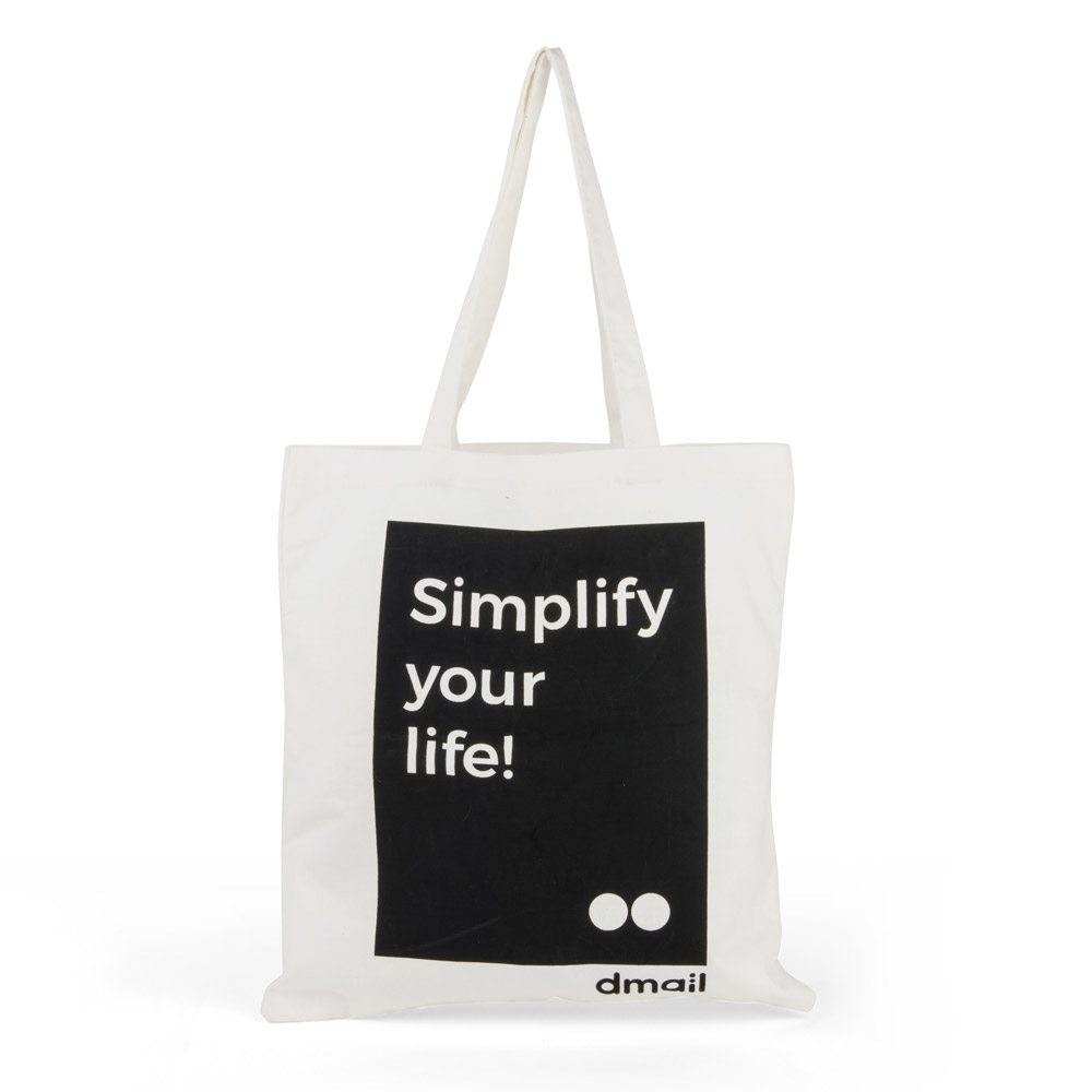 Borsa shopper in canvas dmail, , large