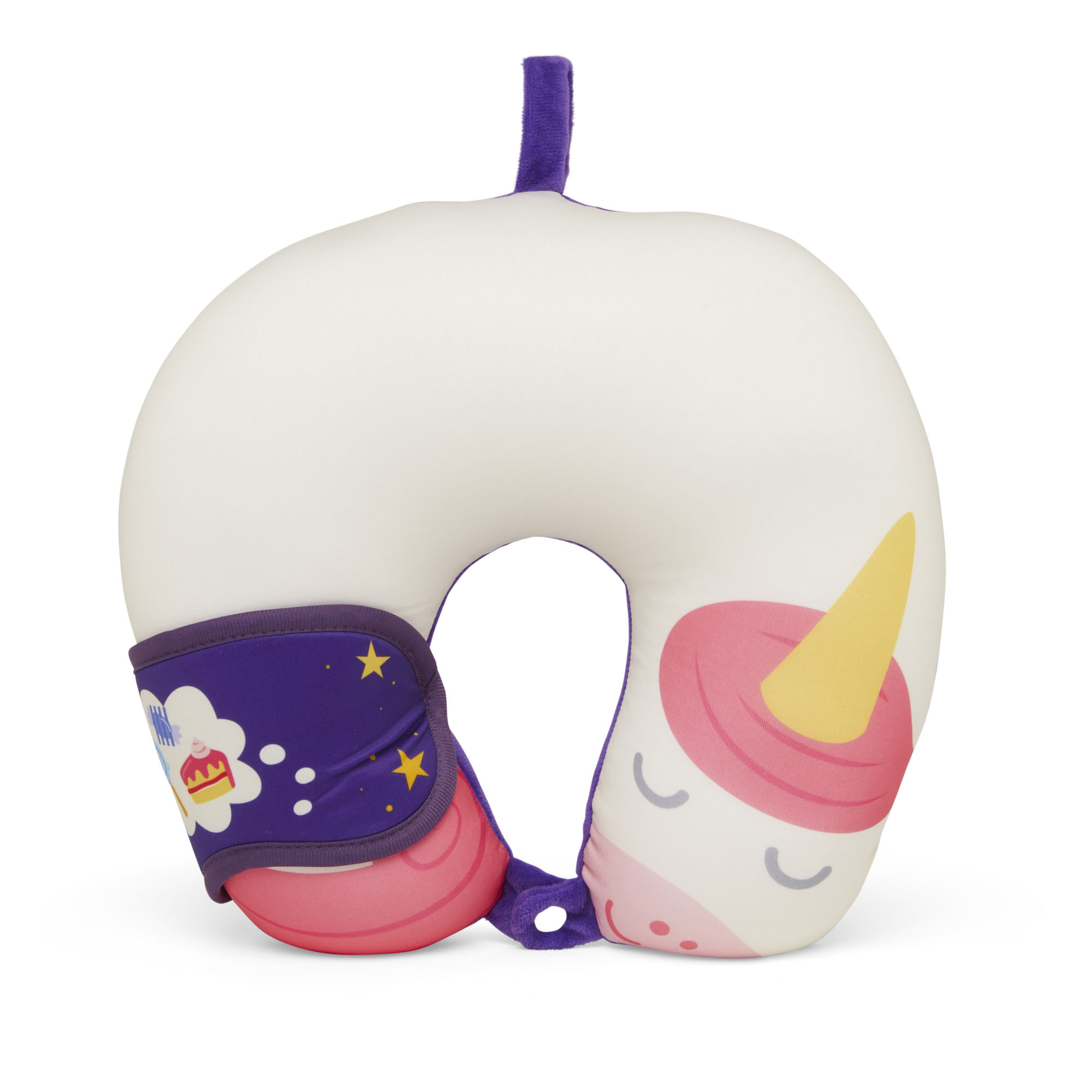 Cuscino da viaggio con maschera per dormire - Unicorno, , large