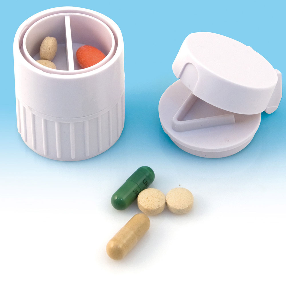 Contenitore per pillole con doppio scomparto, , large