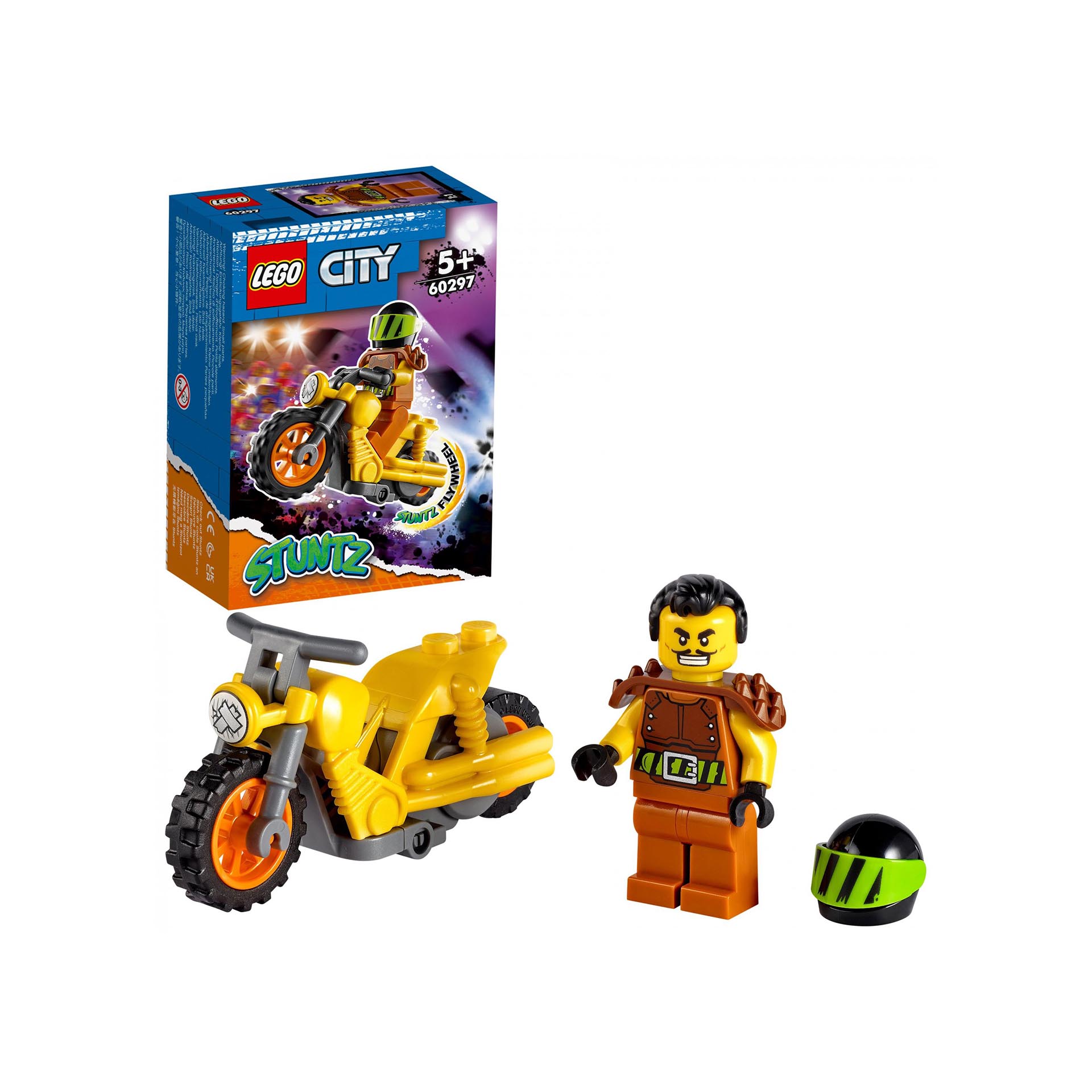 LEGO City Stuntz Stunt Bike da Demolizione con Moto Giocattolo con Meccanismo a 60297, , large