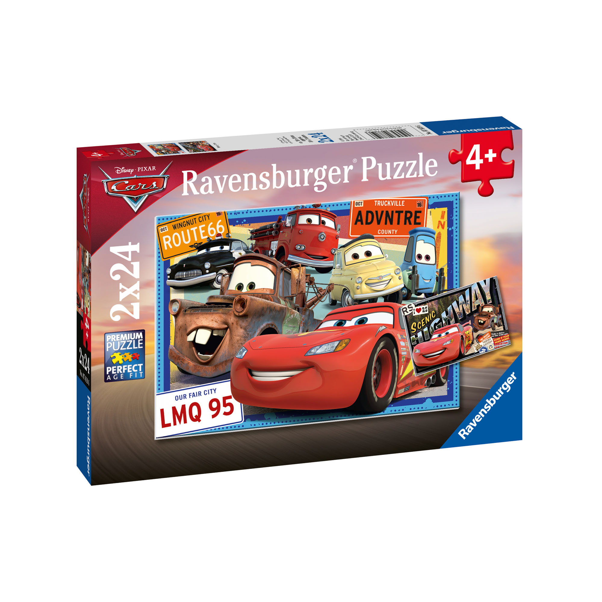 Ravensburger Puzzle 2x24 pezzi 07819 - Cars, , large