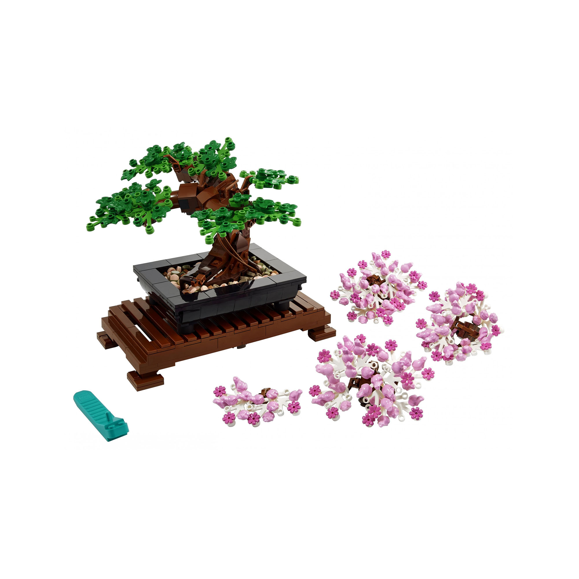 idea regalo 389 mattoncini da costruzione non compatibile con Lego 10281 bonsai SURD Bonsai Set di piante grasse artificiali bouquet di fiori per adulti 