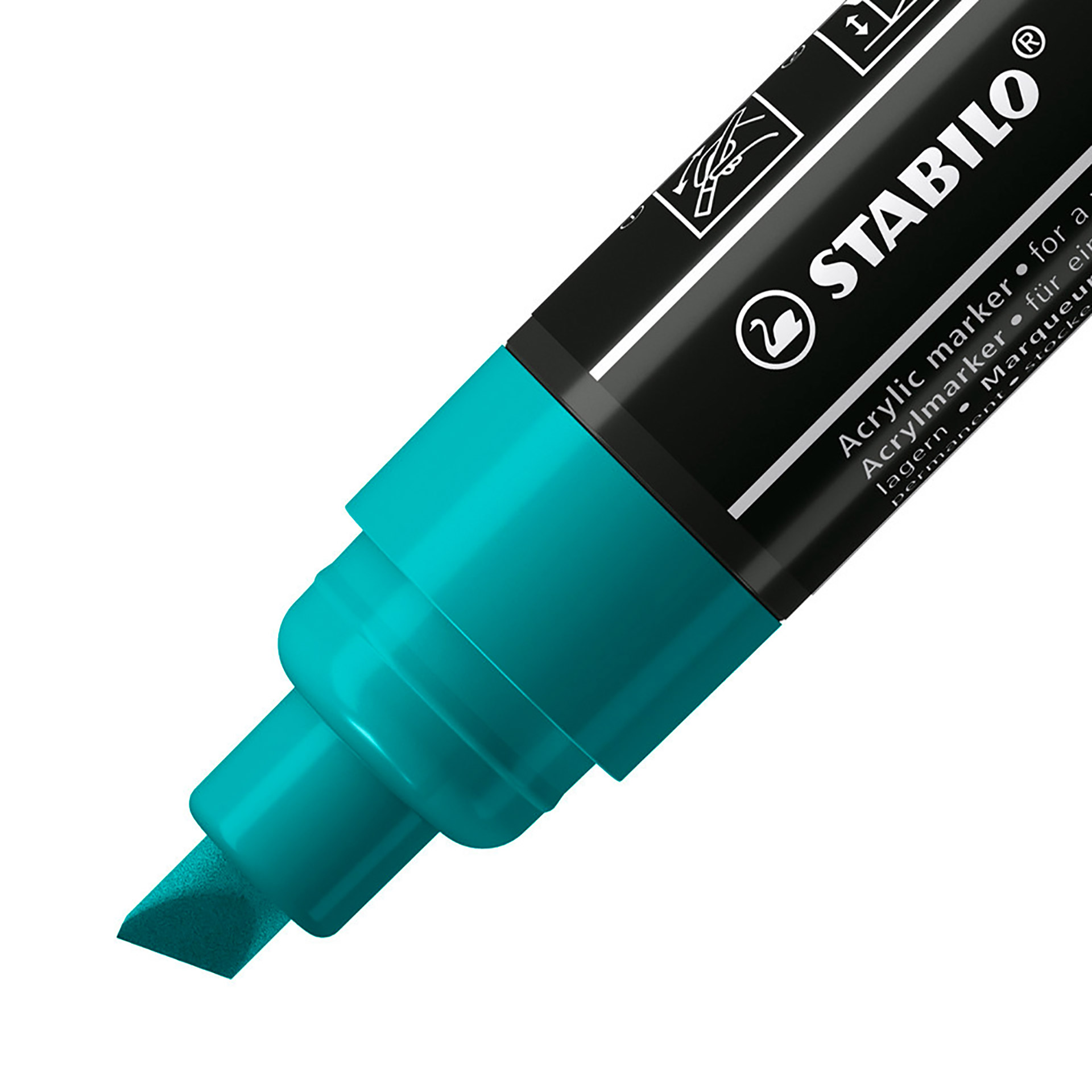 Stabilo Free Acrylic - T800c Punta A Scalpello 4-10mm - Confezione Da 5 - Verde, , large