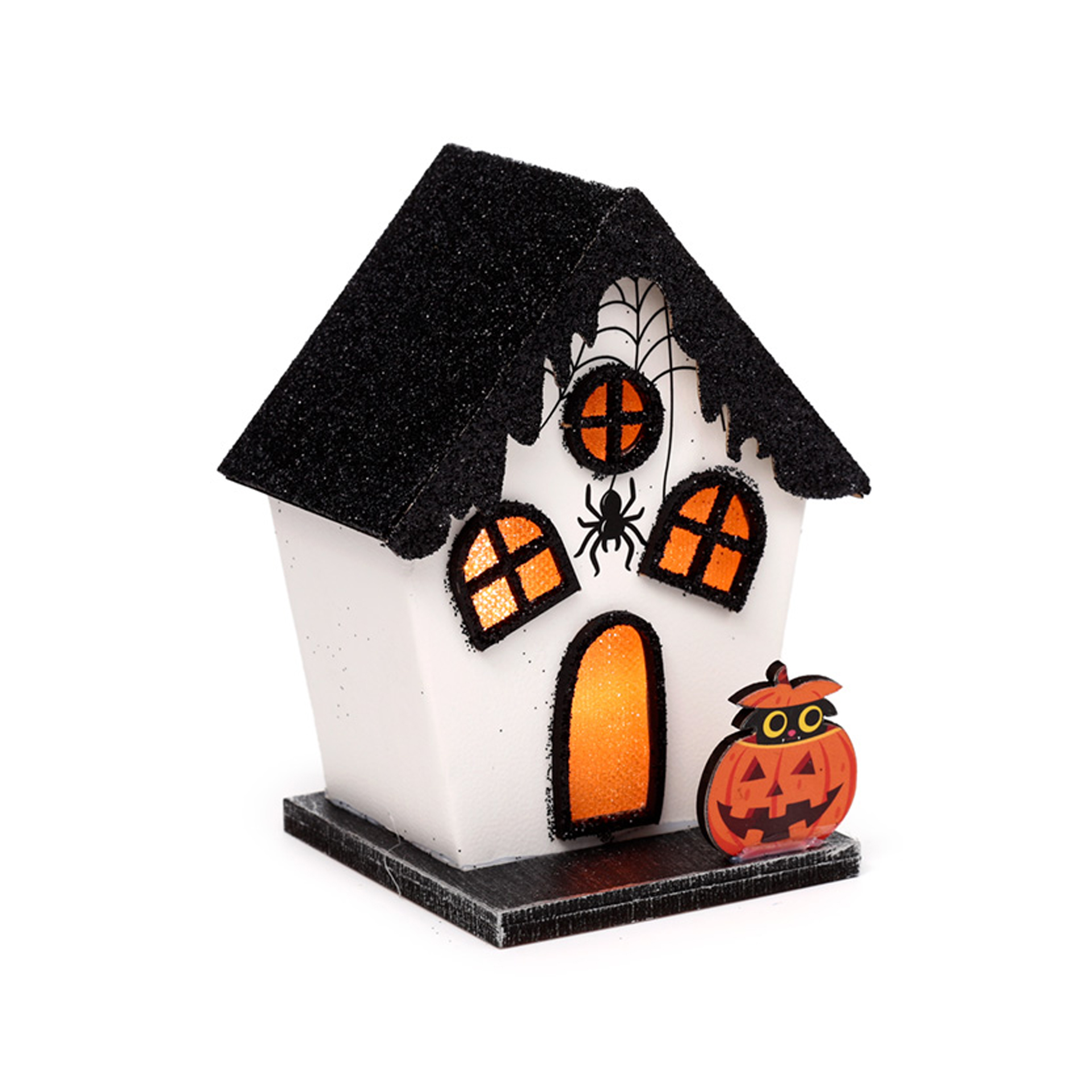 Decorazione Halloween Casetta Luminosa - Ragno, , large