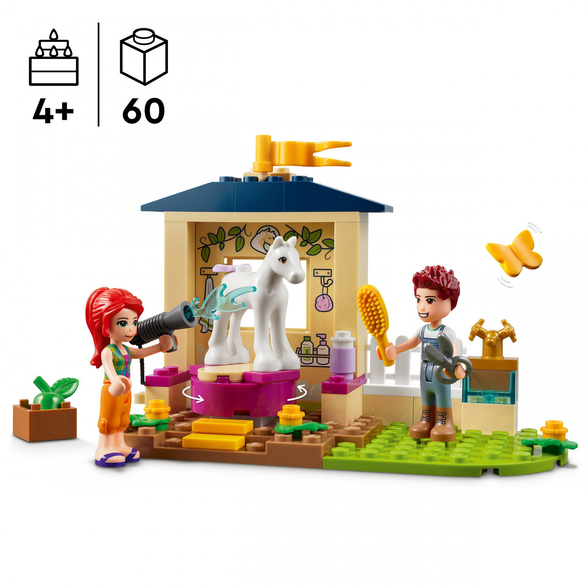 LEGO Friends Stalla di Toelettatura dei Pony, Set con Cavallo Giocattolo e Mini 41696, , large