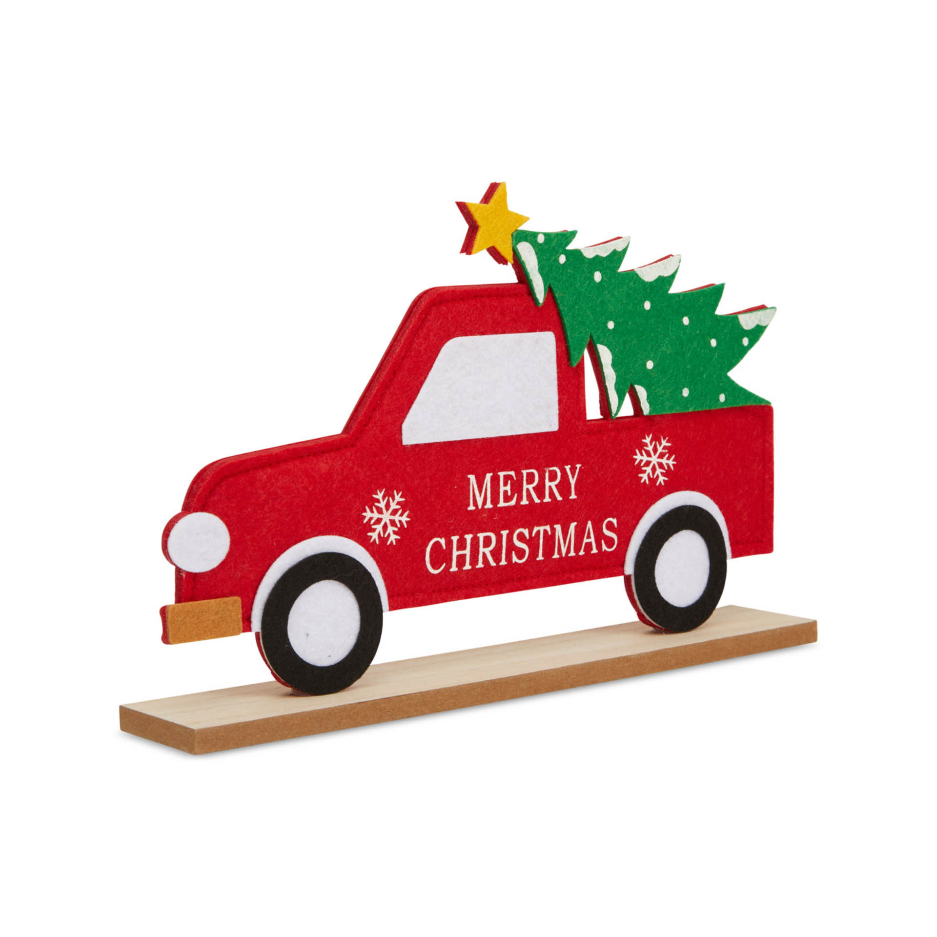 Decorazione in feltro auto con albero, , large
