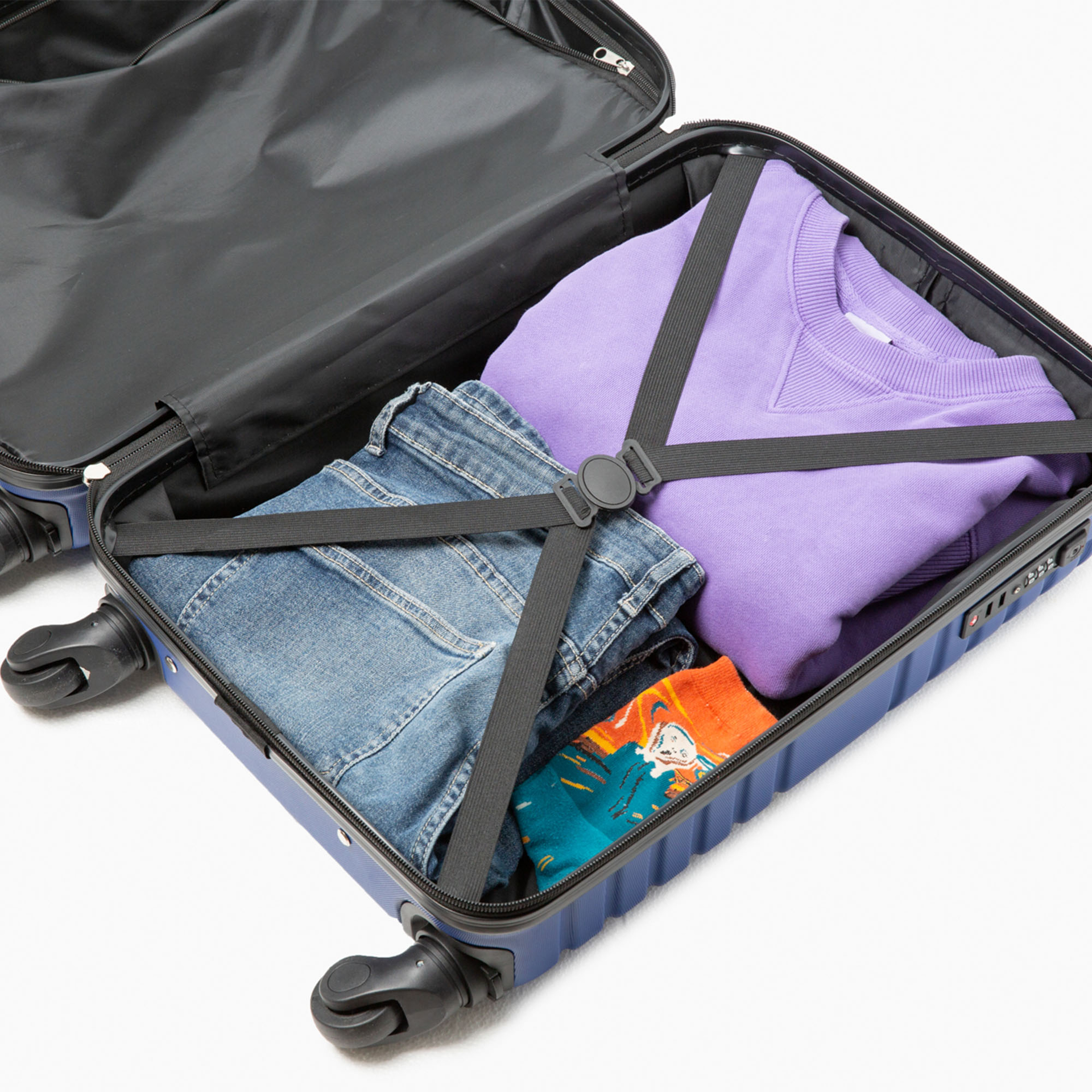 Valigia trolley con lucchetto TSA, , large