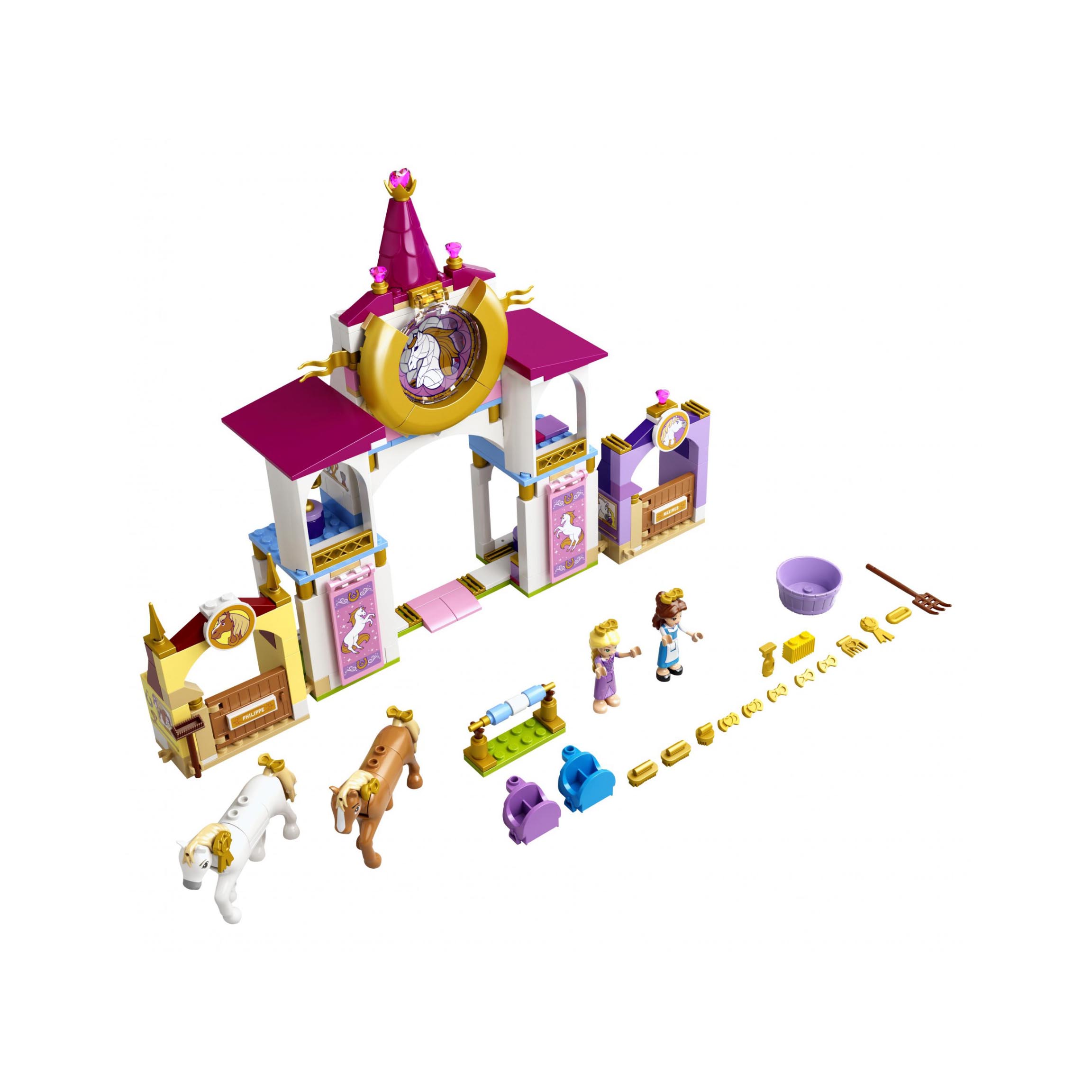 LEGO Disney Princess Le Scuderie Reali di Belle e Rapunzel, Set da Costruzione c 43195, , large