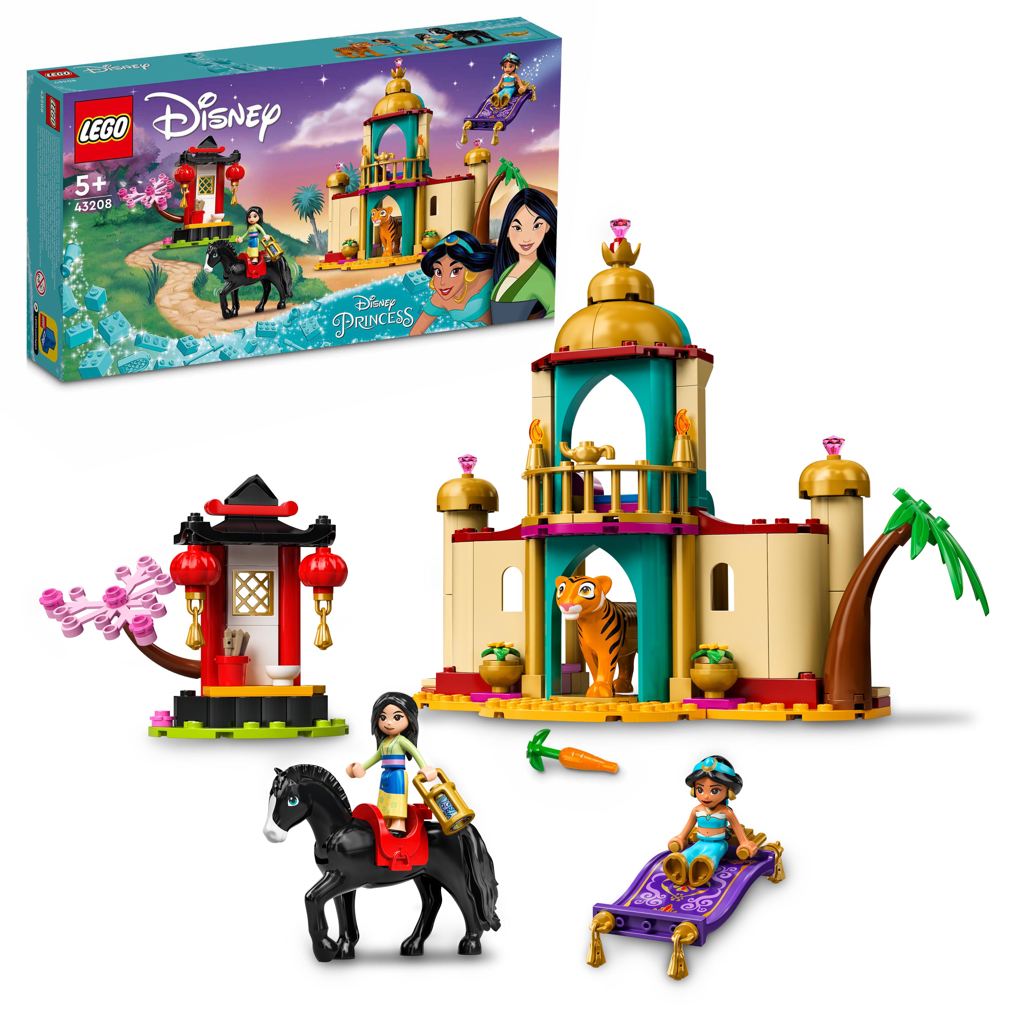 LEGO Disney Princess L'Avventura di Jasmine e Mulan, Playset con 2 Mini Bamboli 43208, , large