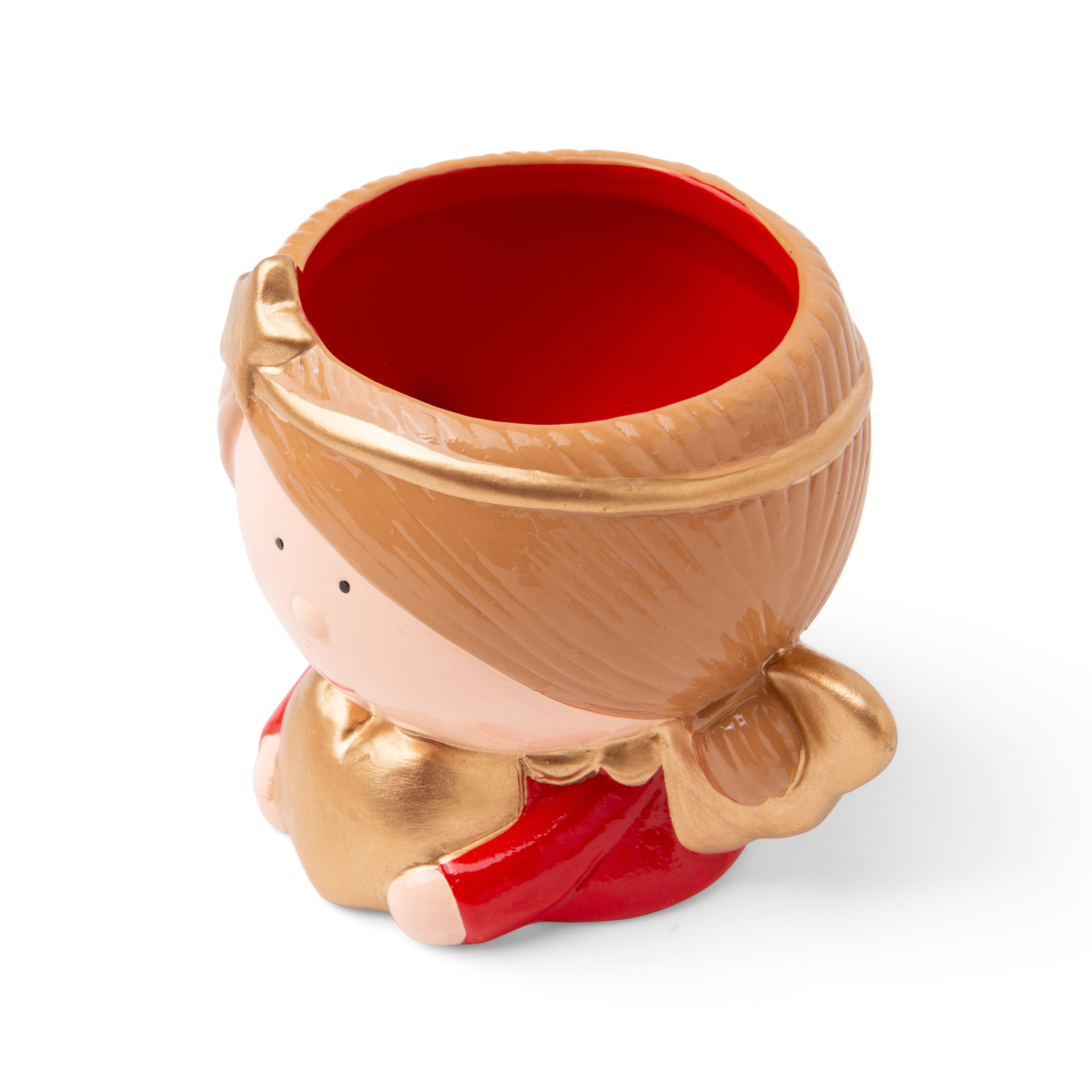 Portavaso In Ceramica - Angelo Con Cuore, , large