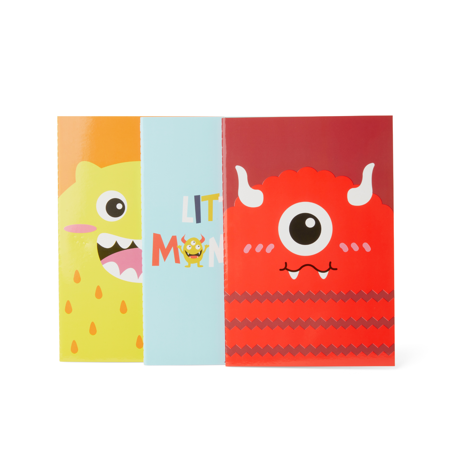 Set 3 Quaderni Con Copertina Morbida - Monster, , large