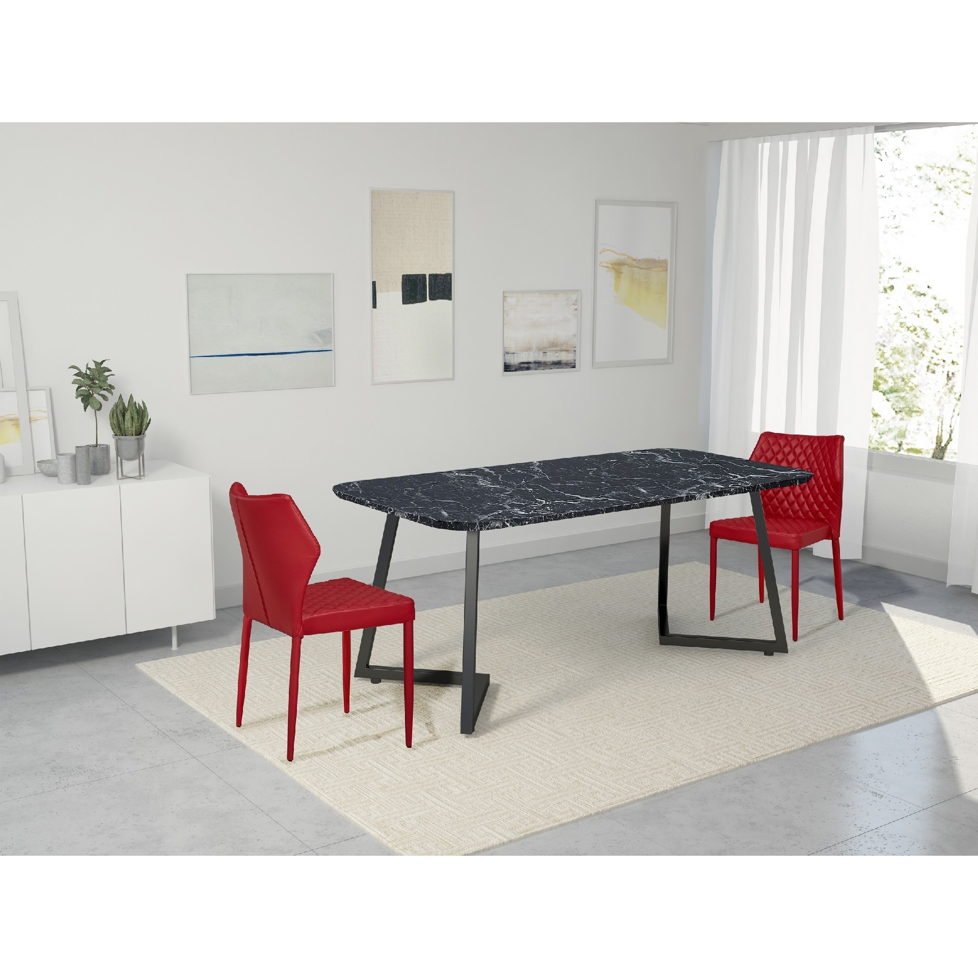 HOMEMANIA Sedia ara, rossa, , large