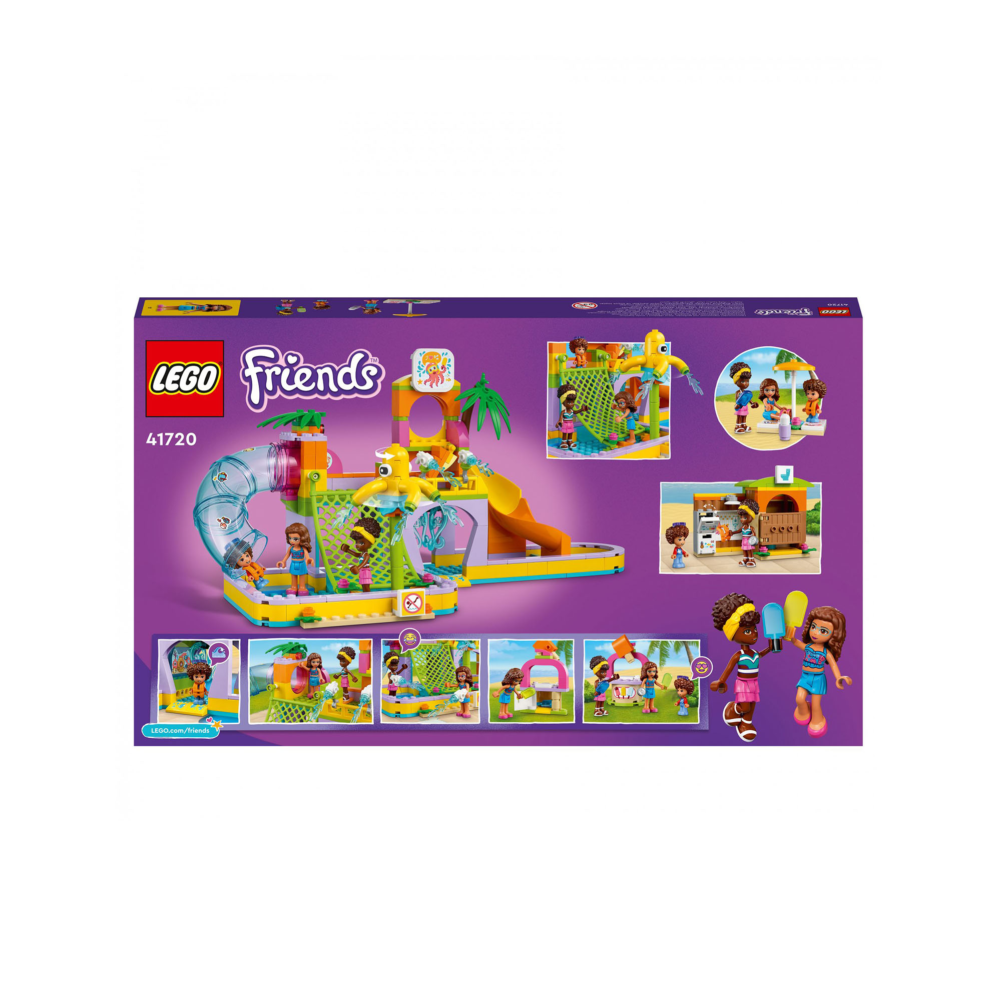 LEGO Friends Parco Acquatico, Set con Piscina con Scivolo, Gioco Estivo con Mini 41720, , large