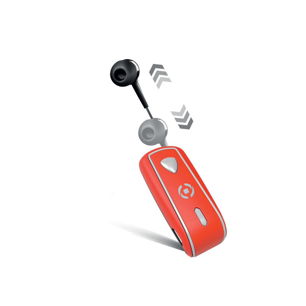 Auricolare Bluetooth con clip e cavo riavvolgibile, , large