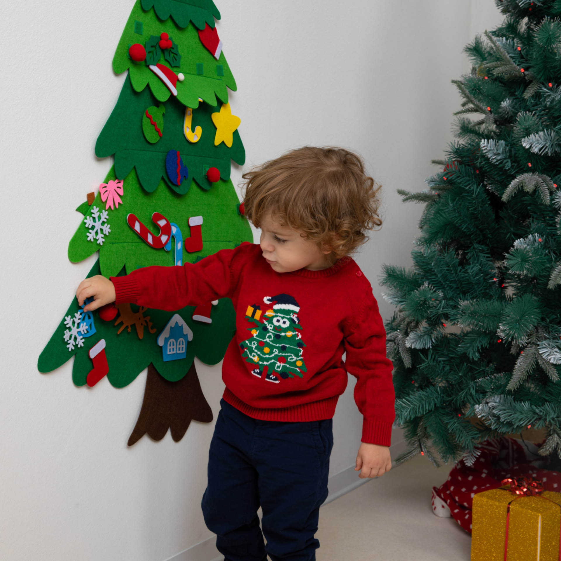 Albero Di Natale Da Appendere Fai Da Te Per Bambini, , large