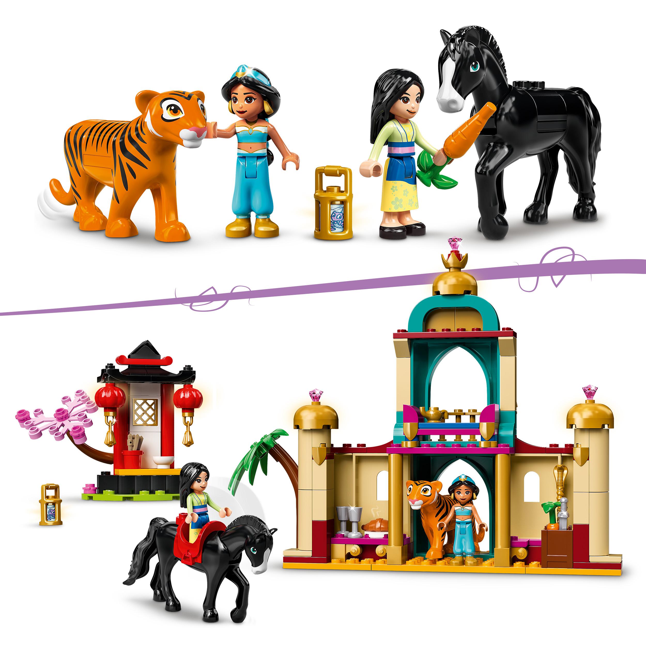 LEGO Disney Princess L'Avventura di Jasmine e Mulan, Playset con 2 Mini Bamboli 43208, , large